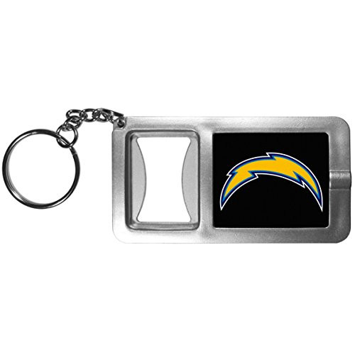 NFL Siskiyou Sports Fan Shop Los Angeles Chargers Flashlight Key Chain with Bottle Opener One Size Black