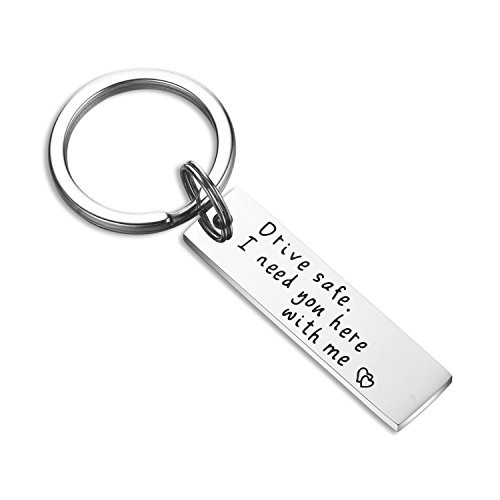 CJ M Drive Safe Keychain I Need You Here with Me Husband Gift Boyfriend Gift Trucker Gift Sweet 16 Gift Dad Gift Men Gift CJ M Drive Safe Keychain I Need You Here with Me Husband Gift Boyfriend Gift Trucker Gift Sweet 16 Gift Dad Gift Men Gift