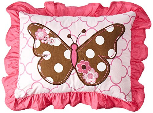 Butterflies pink/chocolate Dec Pillow