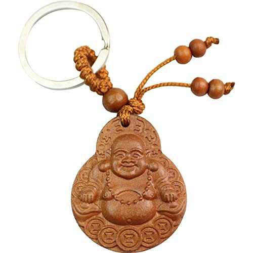 Hand Carved Wooden Elephant Key Ring Keychain  Key Holder Keychain  Smile Buddha Hand Carved Wooden Elephant Key Ring Keychain  Key Holder Keychain  Smile Buddha