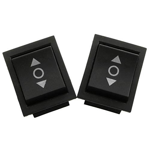 RuiLing 2 Pack 6 Pin Boat Rocker Switch ON Off ON 3 Position Black