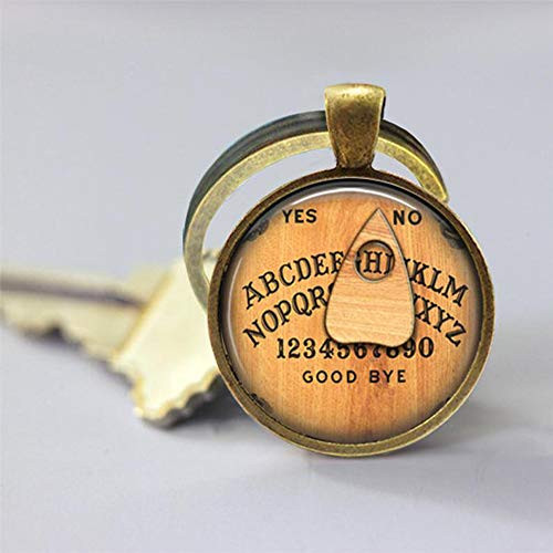 Jewelry tycoon Personalized Key Chain  Ouija Board Key Ring  Board Games  Oujia Board Glass Dome Keychain