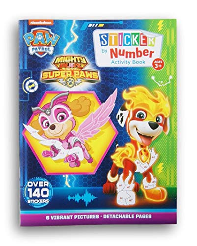Activity Books Pup Patrol   Super Paws   Marshall and Skye Sticker by Numbers Book   Over 60 Stickers and 12 Vibrant Pictures to Fill in