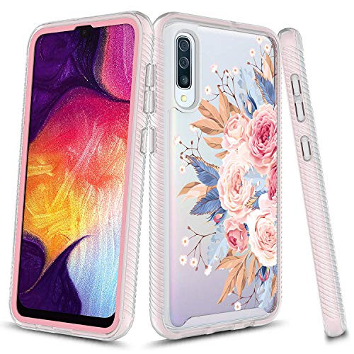 Google Pixel 3a XL Case  Onyxii Graphic Design Shockproof Impact Resistant Protective Full Body Rugged Clear Hybrid Bumper Case for Google Pixel 3a XL  Pink Flower