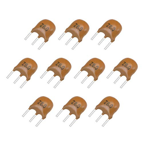 uxcell Ceramic Resonator Crystal Oscillator 8MHz 3 Pin DIP  Yellow 10 Pieces