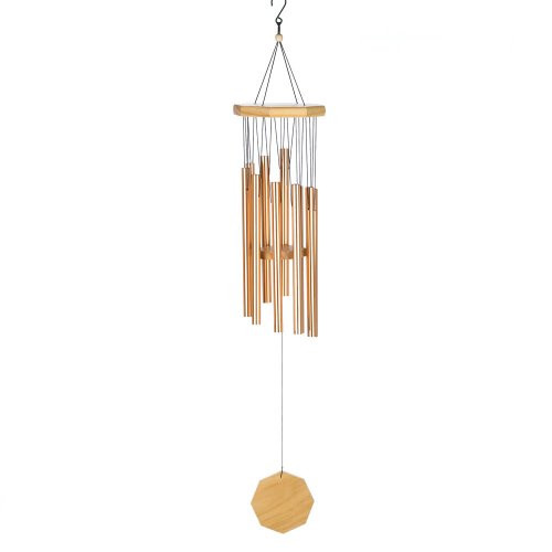 Summerfield Terrace 10015859 Copper-Tone Metal and Wood Windchime, Multicolor