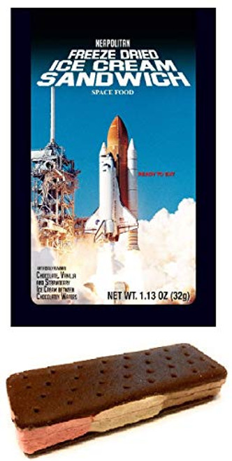 LuvyDuvy Freeze Dried Ice Cream Neapolitan Sandwich  Chocolate Vanilla Strawberry    1 Pack