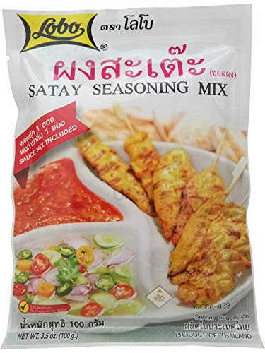 Lobo Satay Seasoning Mix 3 5 oz   100 g  Packet of 1