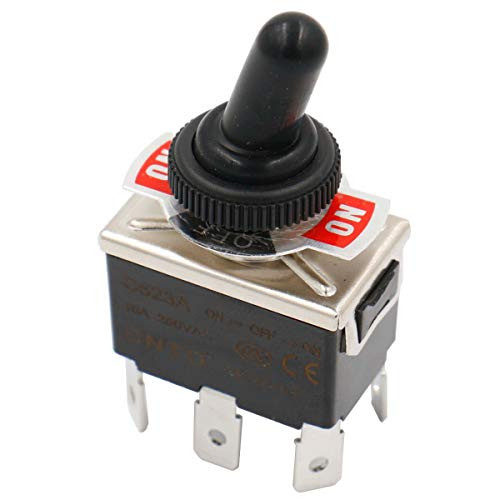 Baomain Toggle Switch AC 250V 15A DPDT 3 Position ON Off ON 6 Pins CE Listed