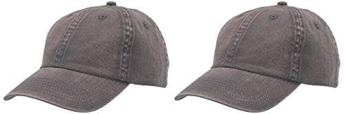 Marky G Apparel Vintage Washed Cap  2 Pack   Iron  One Size