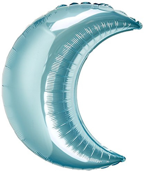Anagram International Crescent Flat Foil Balloon 26 Pastel Blue Anagram International Crescent Flat Foil Balloon 26 Pastel Blue