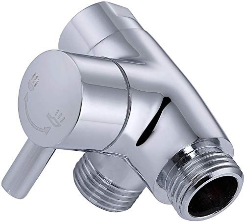 TUHUT Shower Head G1 2 Diverter Valve  Shower Arm Diverter Valve for Hand 3 Way Shower Head and Replacement Part for Hand Held Showerhead and Fixed Spray Head  Brushed Nickel