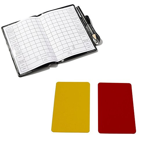 Katech Soccer Referee Cards with Wallet Pencil Printed Score Sheets
