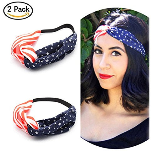 2PCS New American Flag Headband USA 4th of July Head wrap Fashion Elastic Hair Bands Bandana Turban Hair Accessories 2PCS New American Flag Headband USA 4th of July Head wrap Fashion Elastic Hair Bands Bandana Turban Hair Accessories