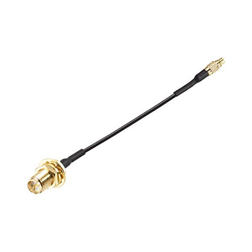 uxcell MMCX Male to RP SMA Female Bulkhead Pigtail Antenna Coaxial RF1 37 Low Loss Cable RF Coaxial Adapter Connector 4inch