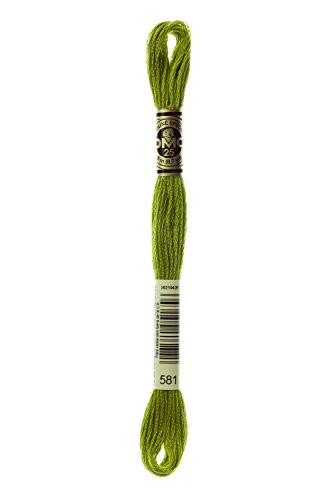 DMC 117 581 Six Stranded Cotton Embroidery Floss  Moss Green  8 7 Yard