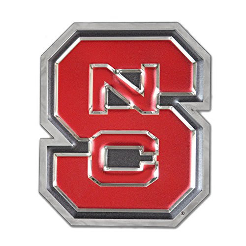 Chrome Domz NCAA North Carolina State Wolfpack Block S Wall Art, Chrome Sign, Made from 100% Stainless Steel, One Size