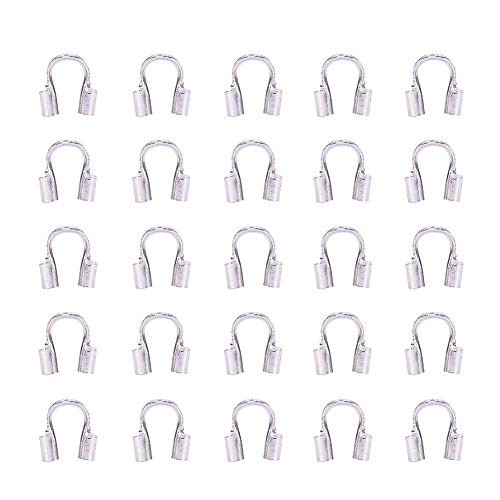 100pcs Platinum Color Brass Wire Guardian Protector U Shape Accessories for Jewelry Making  4x5x1mm