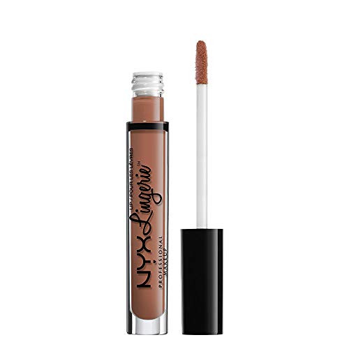 NYX PROFESSIONAL MAKEUP Lip Lingerie Matte Liquid Lipstick   Push Up  Brown Spice Pink