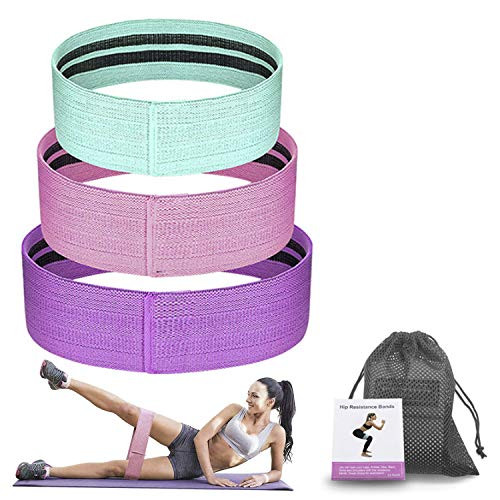 Resistance Band for Legs and Butt Fabric Workout Bands glute Exercise Bands for Women Non Slip Resistance Squat Bands for Working Out Gym Booty Bands 3 Heavy Loop for Training Pilates Yoga Stretching