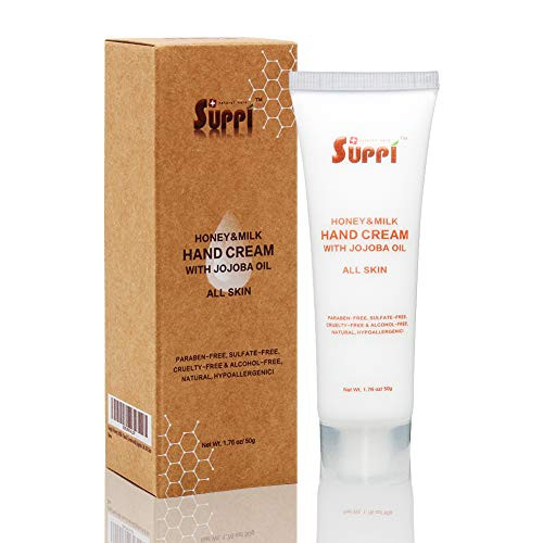 SUPPI  Hand cream  Working hands hand cream  Honey Milk Essence  Jojoba oil  Hand cream for dry cracked hands  Hand lotion  Hand cream for women  Hand Cream for men  Travel hand lotion  Hand lotion  Hand moisturizer  Moisturizing hand cream  Idea gif