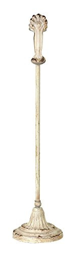 Creative Co-op Decorative Metal Clip on Stand with Distressed Cream Finish