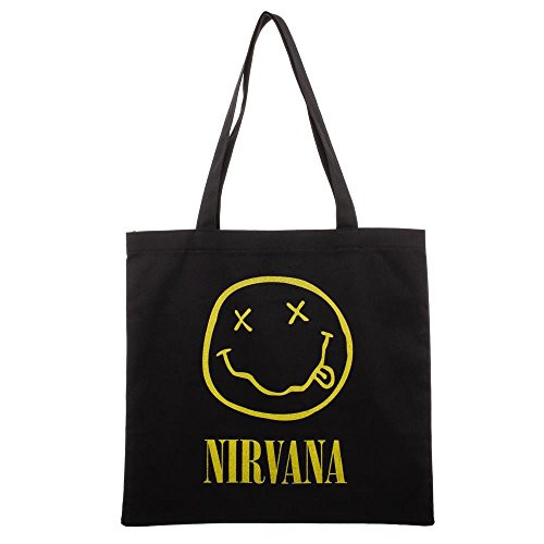 Nirvana Smiley Face Logo Canvas Tote Bag