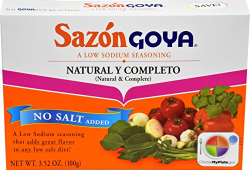 Goya Sazon Seasoning Natural   Complete No Salt  3 52 Ounce