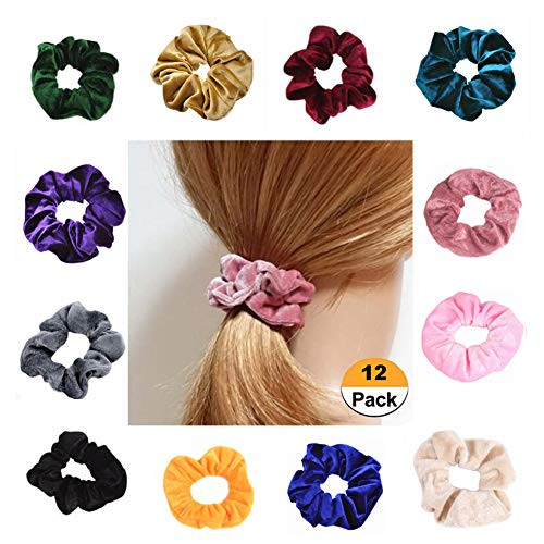Fashowlife 12Pcs Velvet Hair Scrunchies Hair Bands Scrunchy Hair Ties Ropes Scrunchie for Women or Girls Hair Accessories Fashowlife 12Pcs Velvet Hair Scrunchies Hair Bands Scrunchy Hair Ties Ropes Scrunchie for Women or Girls Hair Accessories