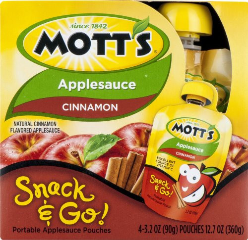 Mott s Snack Go Cinnamon Applesauce 3 2 oz pouches Pack of 4 Mott s Snack Go Cinnamon Applesauce 3 2 oz pouches Pack of 4