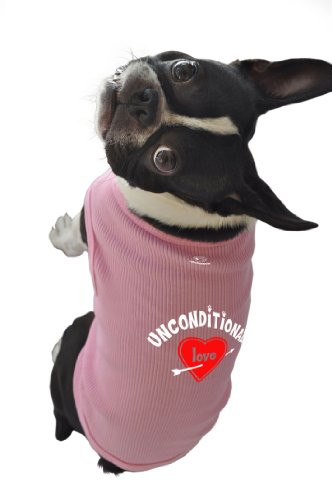 Ruff Ruff and Meow Dog Tank Top  Unconditional Love  Pink  Small