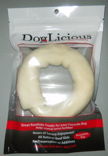 Doglicious 5 5 Rawhide Donut New RESEALABLE Bag