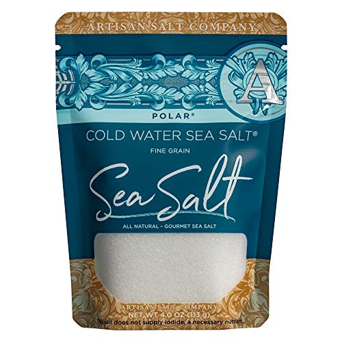 SaltWorks Polar Cold Water Sea Salt  Artisan Zip Top Pouch  4 Ounce