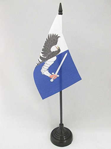 AZ FLAG Connaught Table Flag 4   x 6     Connacht Province of Ireland Desk Flag 15 x 10 cm   Black Plastic Stick and Base