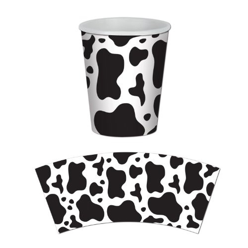 Cow Print Beverage Cups  8 Pkg