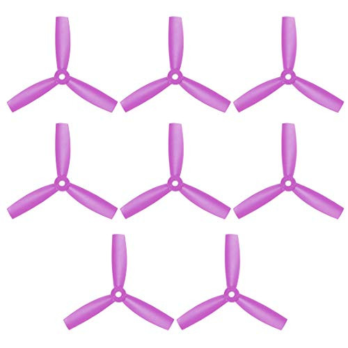 uxcell RC Propellers 4045 4x4 5 Inch CW CCW 3 Vane for Quadcopter Multirotor Purple 4 Pairs