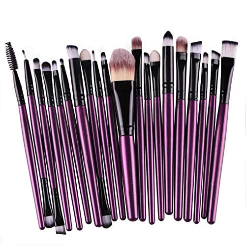 MIPPER Eye Makeup Brushes 20 pcs Professional Eye Brush Set Foundation Concealer Eyeshadow Eyebrow Eyeliner Lip Brush purple black MIPPER Eye Makeup Brushes 20 pcs Professional Eye Brush Set Foundation Concealer Eyeshadow Eyebrow Eyeliner Lip Brush purple black
