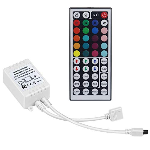 DUNZHITECH 1 Port 44 Keys RGB IR Remote Control for 5050 2835 3528 RGB LED Strip Lights Output Voltage DC12V 24V LED RGB IR Remote Control DUNZHITECH 1 Port 44 Keys RGB IR Remote Control for 5050 2835 3528 RGB LED Strip Lights Output Voltage DC12V 24V LED RGB IR Remote Control