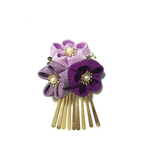Japanese Kimono Flower Hair Clip Kimono Hair Accessories Kanzashi Flower Hair Tie Band Clip for Women Girls Purple Japanese Kimono Flower Hair Clip Kimono Hair Accessories Kanzashi Flower Hair Tie Band Clip for Women Girls Purple