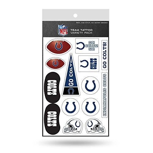 NFL Rico Industries Die Cut Tattoo Variety Pack Indianapolis Colts NFL Rico Industries Die Cut Tattoo Variety Pack Indianapolis Colts