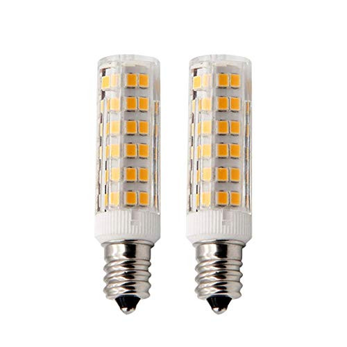 E12 6W Dimmable LED Bulb Candelabra Base (60W Halogen Equivalent) Warm White 3000K, Celling Fan Bulb, 2 Pack