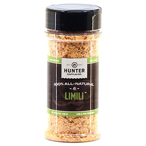 Hunter Cattle Co  Limili   Lime and Chili Seasoning   6 8 Ounce Shaker Jar  Perfect Magarita Salt   Tart and Spicy Seasoning Blend