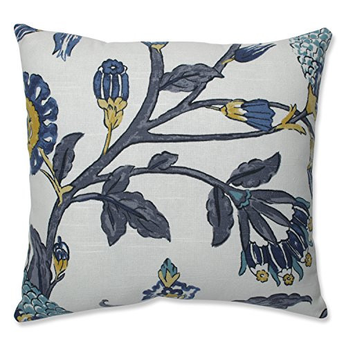 Pillow Perfect Auretta Peacock Throw Pillow 16.5-inch Grey