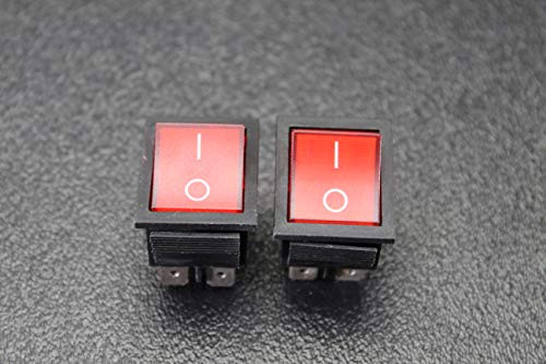 2 PCS Rocker Switch DPST ON Off Toggle 15 AMP 250V 20 AMP 125V 4 PIN EC 2604
