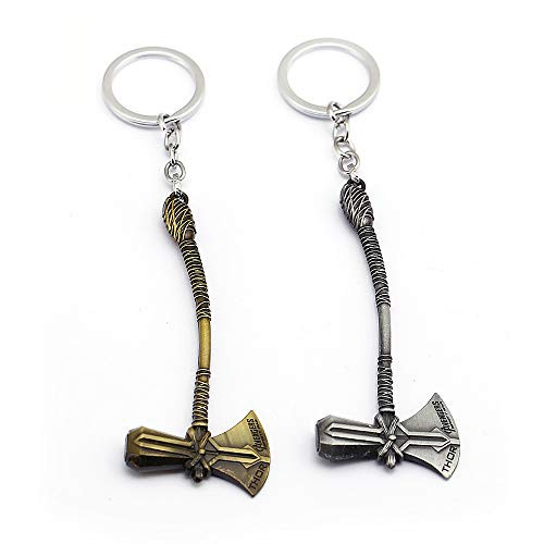 VNFLY 2 Pack Stormbreaker Keychain Ax Keychain Thor Hammer Keychain Hammer Key Ring