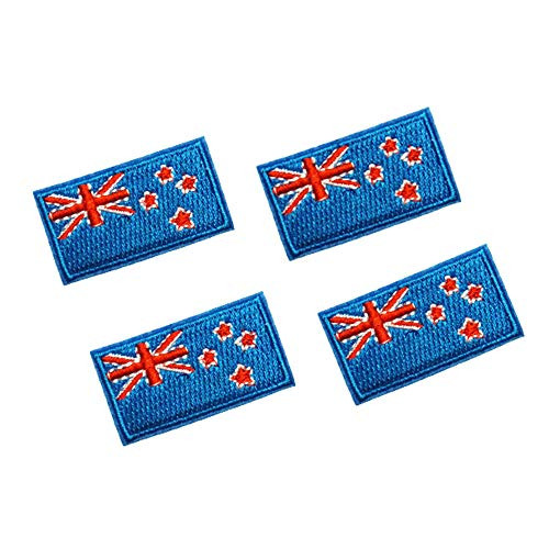 4 Pieces Set  Mini New Zealand Flag Embroidered Iron on sew on Patch Norwegian National Emblem