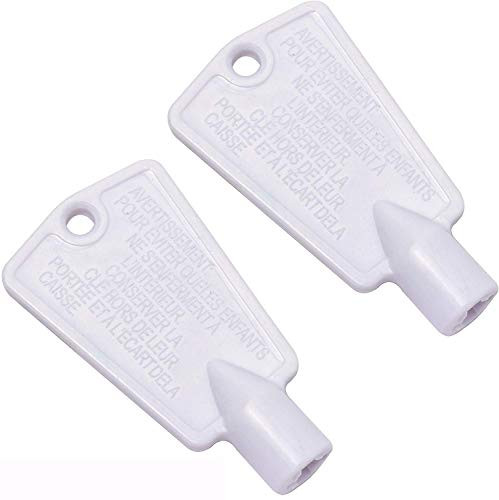 Freezer Door Lock Key for 297147700 Kenmore Electrolux Frigidaire AP4301346 PS1991481 Pack of 2