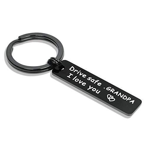 Drive Safe Keychain for Grandpa Be Safe Dad I Love You keychains for Uncle Gifts for Brother