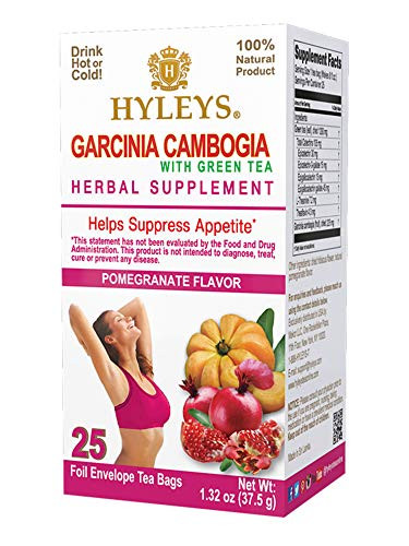 Hyleys Wellness Garcinia Cambogia Green Tea Pomegranate  100 Natural  Sugar Free  Gluten Free and Non GMO