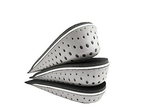erioctry One Pair Breathable Memory Foam Height Increase Insole Invisible Increased Heel Lifting Inserts Shoe Lifts Shoe Pads Elevator Insoles for Men Women  2 3cm Height